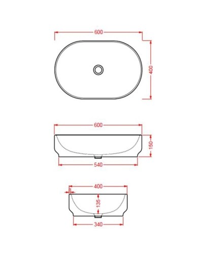 Раковина 60x40 см Artceram Atelier ATL002 41 00 matera