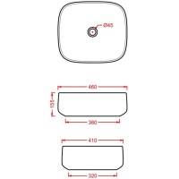 Раковина 46x41 см Artceram Cognac COL007 44 00 salvia