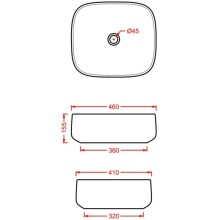 Раковина 46x41 см Artceram Cognac COL007 44 00 salvia
