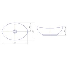 Раковина 55,5х36,5 см Bellezza Гамма 4620008193823
