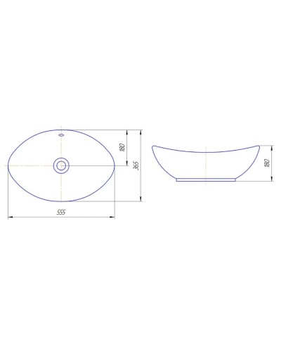 Раковина 55,5х36,5 см Bellezza Гамма 4620008193823