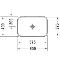 Раковина 60х40 см Duravit Happy D.2 Plus 2359600000