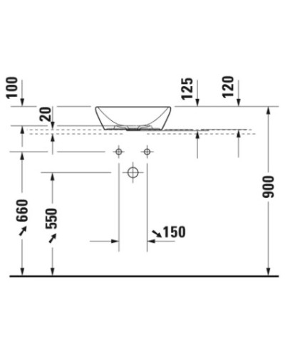 Раковина 40х40 см Duravit D-Neo 2371400070