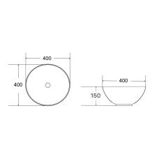 Раковина 40х40 см Bronze De Luxe 147B
