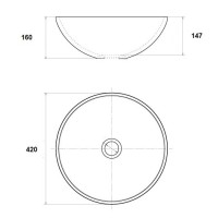 Раковина 42х42 см Bronze De Luxe 2241