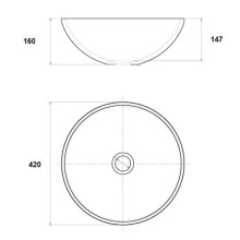 Раковина 42х42 см Bronze De Luxe 2241