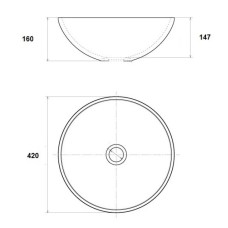 Раковина 42х42 см Bronze De Luxe 2241