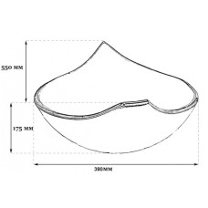 Раковина 39х55 см Bronze De Luxe 2430