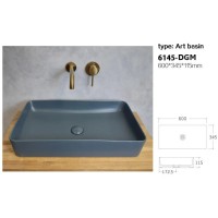 Раковина 60х34,5 см Bronze De Luxe 6145-DGM