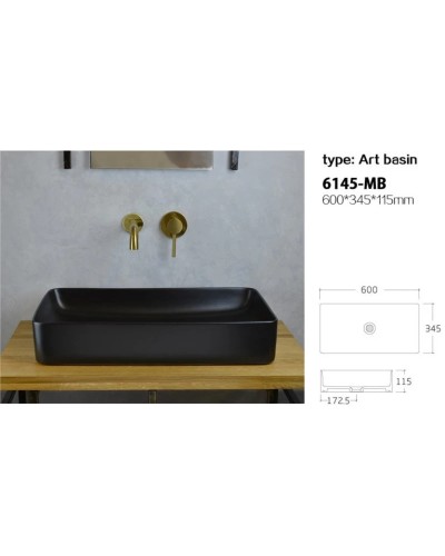 Раковина 60х34,5 см Bronze De Luxe 6145-BM