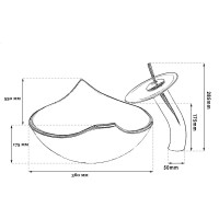 Раковина 55х36 см Bronze De Luxe 140186/1