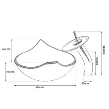 Раковина 55х36 см Bronze De Luxe 140186/1