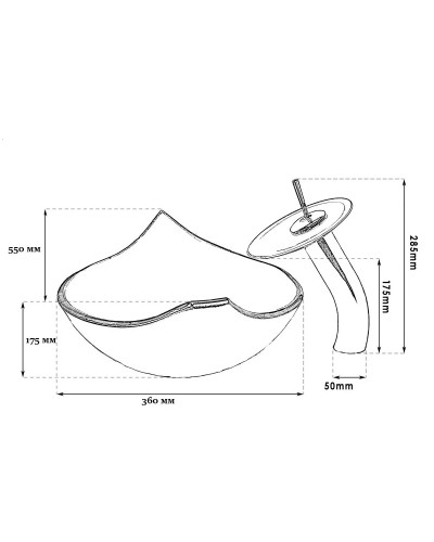 Раковина 55х36 см Bronze De Luxe 140186/1