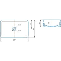 Раковина 56,5х36,5 см Jorno Олимпия У18293