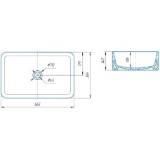 Раковина 56,5х36,5 см Jorno Олимпия У18293