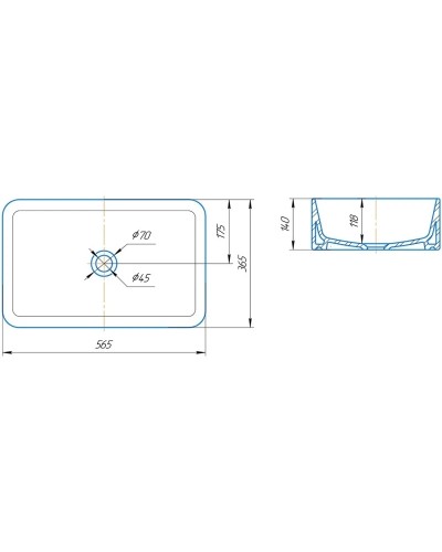 Раковина 56,5х36,5 см Jorno Олимпия У18293