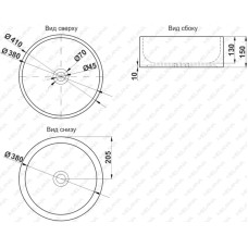 Раковина 41х41 см Jorno MLN-7078AB