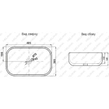Раковина 48,5х39,5 см Jorno MLN-A419-CBK-M