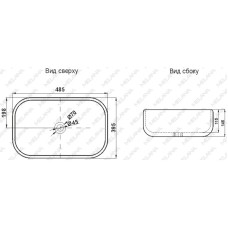 Раковина 48,5х39,5 см Jorno MLN-A419-CBK-M