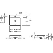 Раковина-чаша 50х45 см Jacob Delafon Vox EVE112-00