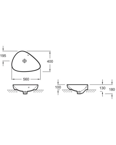 Раковина 56х40 см Jacob Delafon Nouvelle Vague EVI102-00