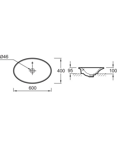 Раковина-чаша 60 см Jacob Delafon Presquile E4439-00