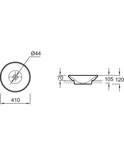 Раковина 41х41 см Jacob Delafon Manosque E1144-00