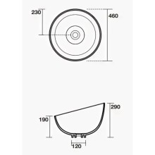 Раковина 46х46 см Kerasan Ciotola 430401