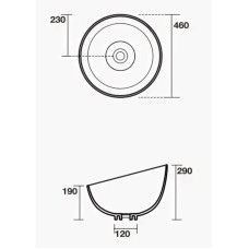 Раковина 46х46 см Kerasan Ciotola 430401