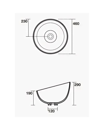 Раковина 46х46 см Kerasan Ciotola 430401
