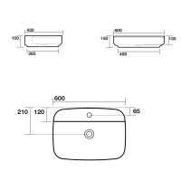 Раковина 60х43 см Kerasan Tribeca 514211x1