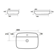 Раковина 60х43 см Kerasan Tribeca 514211x1