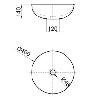 Раковина 40х40 см Noken Slender Acero Concrete N359323144
