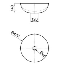Раковина 40х40 см Noken Slender Caliza Concrete N359323141
