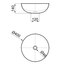 Раковина 40х40 см Noken Slender Deep Concrete N359323138