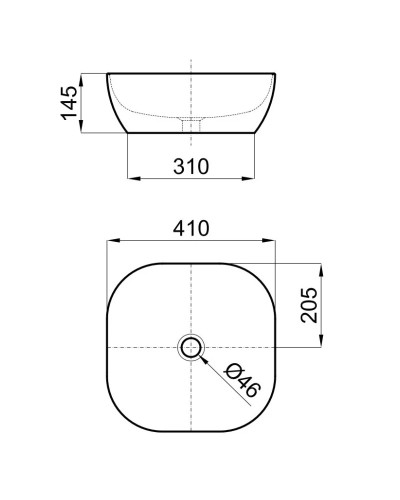 Раковина 41х41 см Noken Slender N364850026