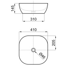 Раковина 41х41 см Noken Slender N364850023