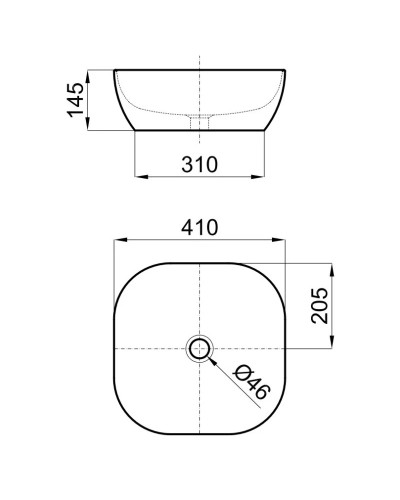 Раковина 41х41 см Noken Slender N364850023
