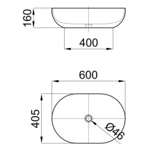 Раковина 60х40,5 см Noken Slender N364850021