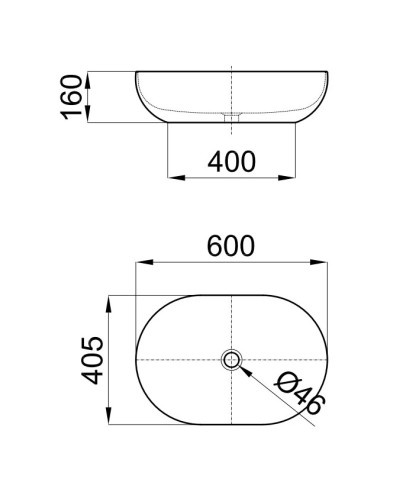 Раковина 60х40,5 см Noken Slender N364850021