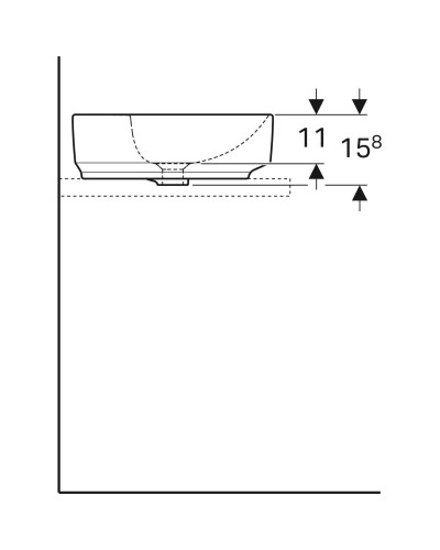 Раковина 45х45 см Geberit VariForm 500.770.01.2