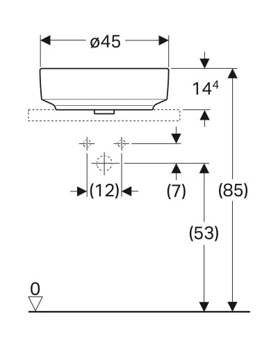 Раковина 45х45 см Geberit VariForm 500.770.01.2