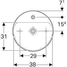 Раковина 45х45 см Geberit VariForm 500.770.01.2