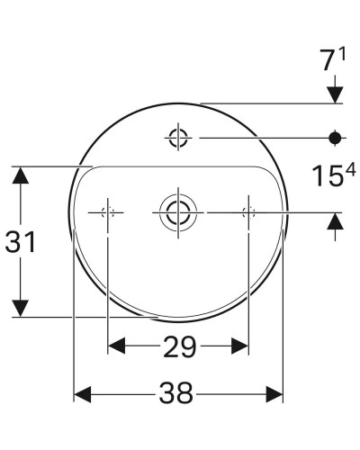 Раковина 45х45 см Geberit VariForm 500.770.01.2