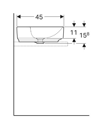 Раковина 60х45 см Geberit VariForm 500.772.01.2
