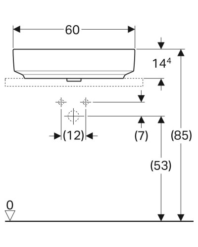 Раковина 60х45 см Geberit VariForm 500.772.01.2