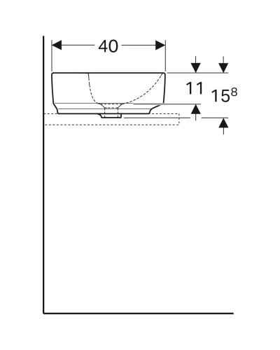 Раковина 50х40 см Geberit VariForm 500.776.01.2