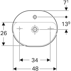 Раковина 50х40 см Geberit VariForm 500.776.01.2