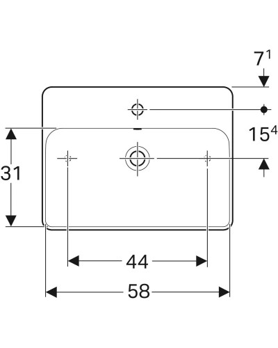 Раковина 60х45 см Geberit VariForm 500.780.01.2