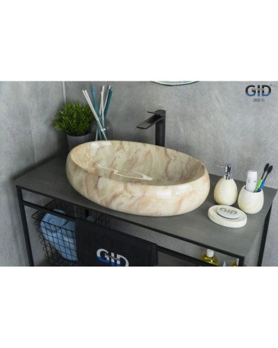 Раковина 59х40 см GID Stone Edition Mnc162